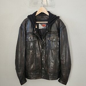First MFG Vendetta Men’s Leather Motorcycle Jacket 2X